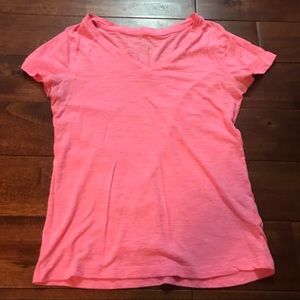 Neon pink v neck